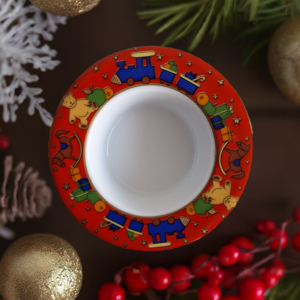 Weihnachtskerzenhalter Spielzeug Rot | Originalverpackung | Keramik