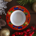 Weihnachtskerzenhalter Spielzeug Rot | Originalverpackung | Keramik