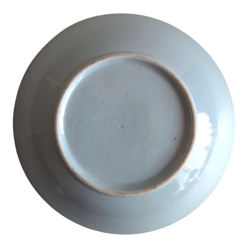 Antieke Koi Karper Schaal | Blauw Porselein Ø 16,5 cm | Begin 20e Eeuw