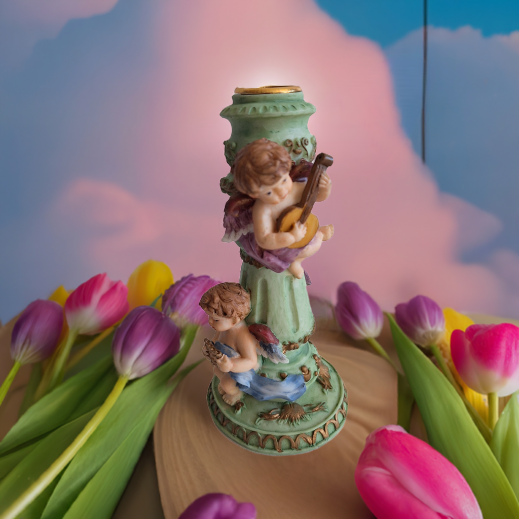 Musik Cupido Kerzenhalter, aus Kunstharz