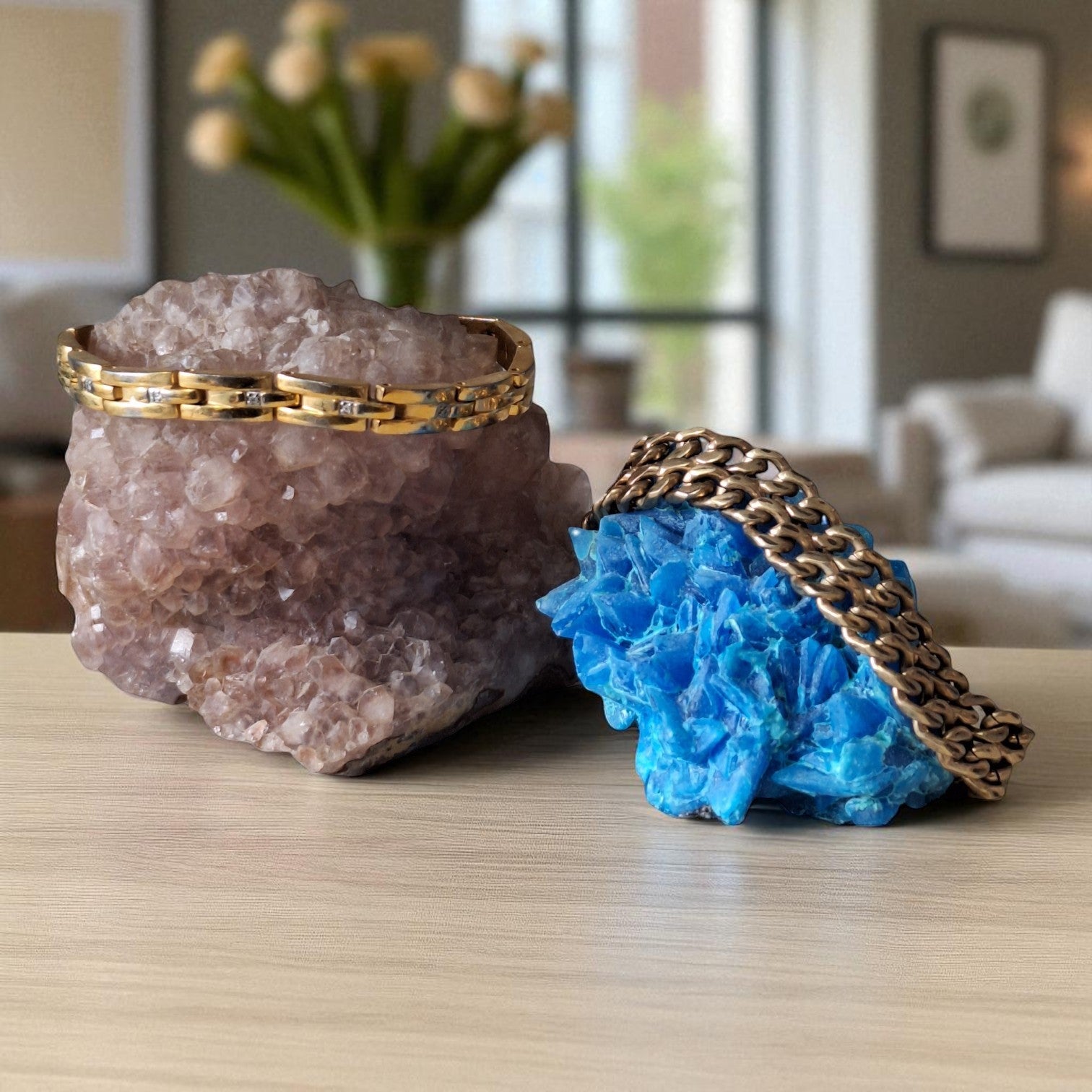 Set aus zwei Damen-Gliederarmbändern – verschiedene Breiten