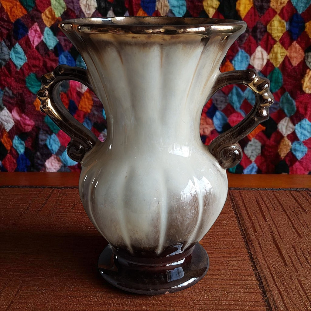West-Germany Keramik Vase mit Ohren 529/15 – Vintage 60er Jahre