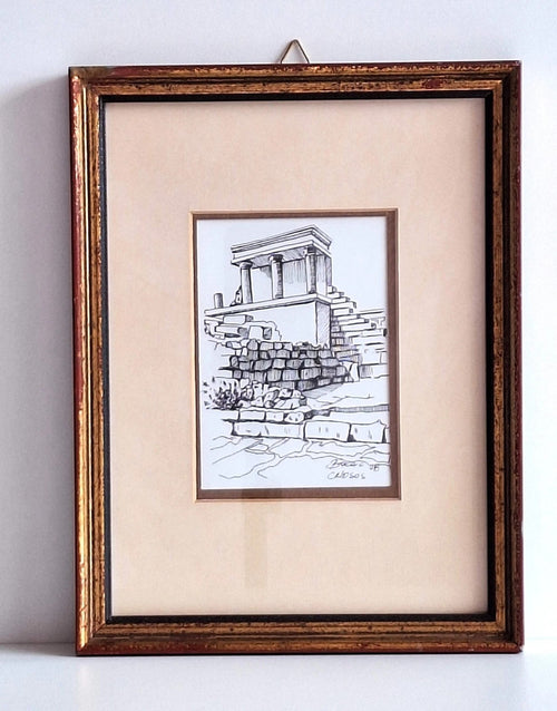 Brkac Franko – „Palast von Knossos“ | Gerahmte Tuschezeichnung 2008