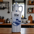 Delft Blau Ölflasche | Mühlenmotiv | Gemarkt Nr. 2805 | 22,5 cm