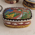 Cloisonné-Schachtel mit Chinesischer-Mauer-Motiv