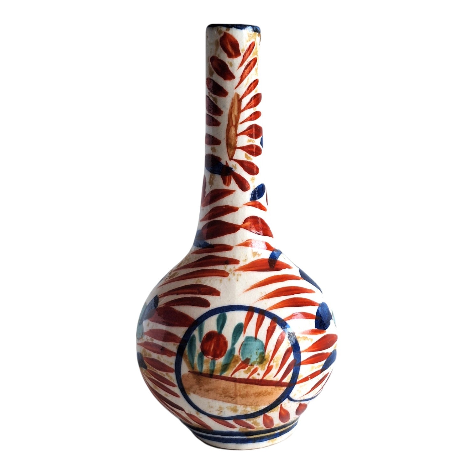 Imari Pfeifenvase – Eulenähnliche Miniaturvase, japanisches Porzellan, Meiji-Periode