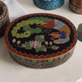 Ovales Cloisonné-Kästchen mit Phönixmotiv