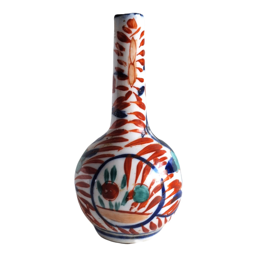 Imari Pfeifenvase – Zwiebelförmige Miniaturvase, japanisches Porzellan, Meiji-Periode