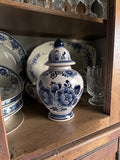 Delfts Blaue Deckelvase | Keramikfabrik Velsen | Ingwertopf Baluster Handbemalt