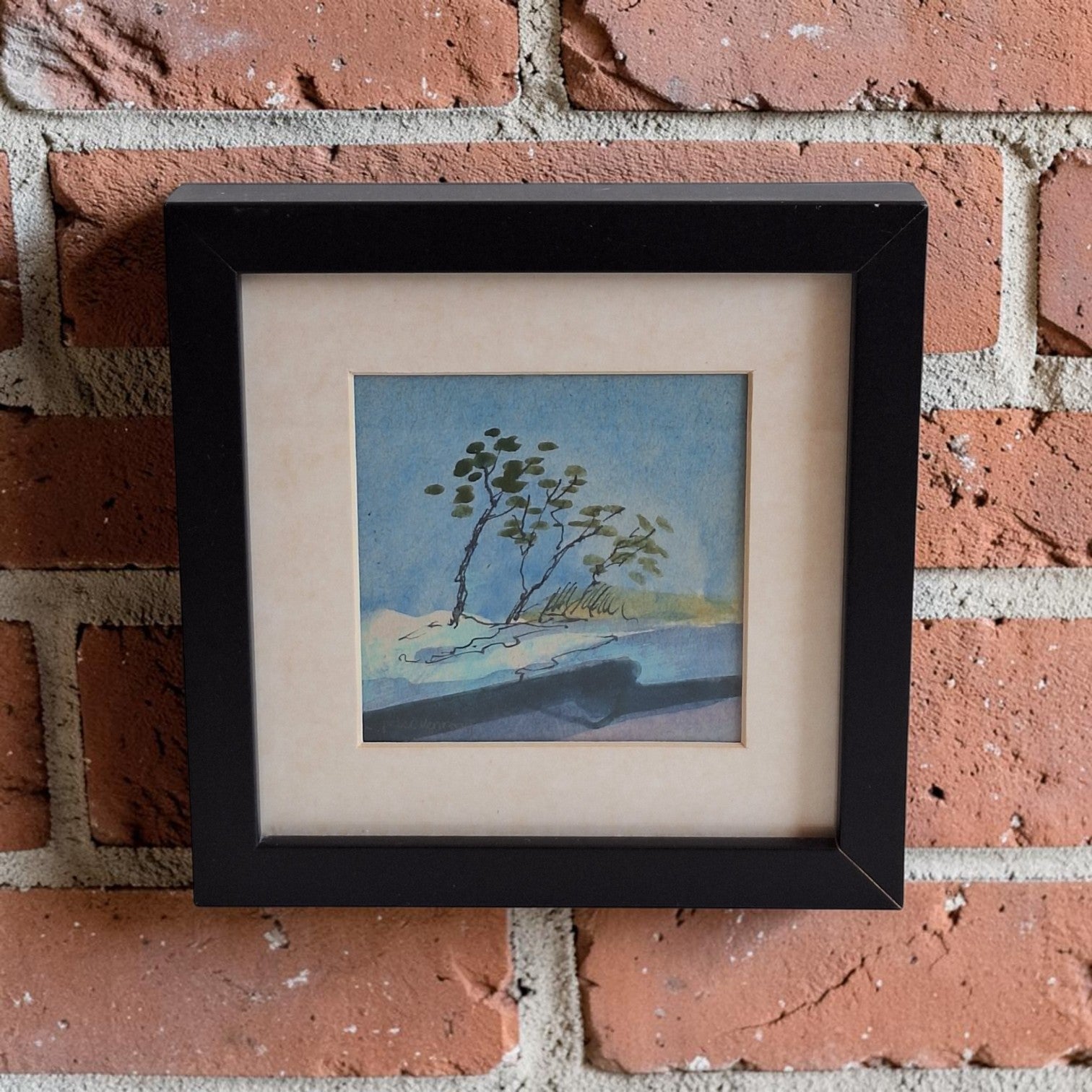 Peter Venrooy – Gerahmtes Aquarell | Stille in der Natur