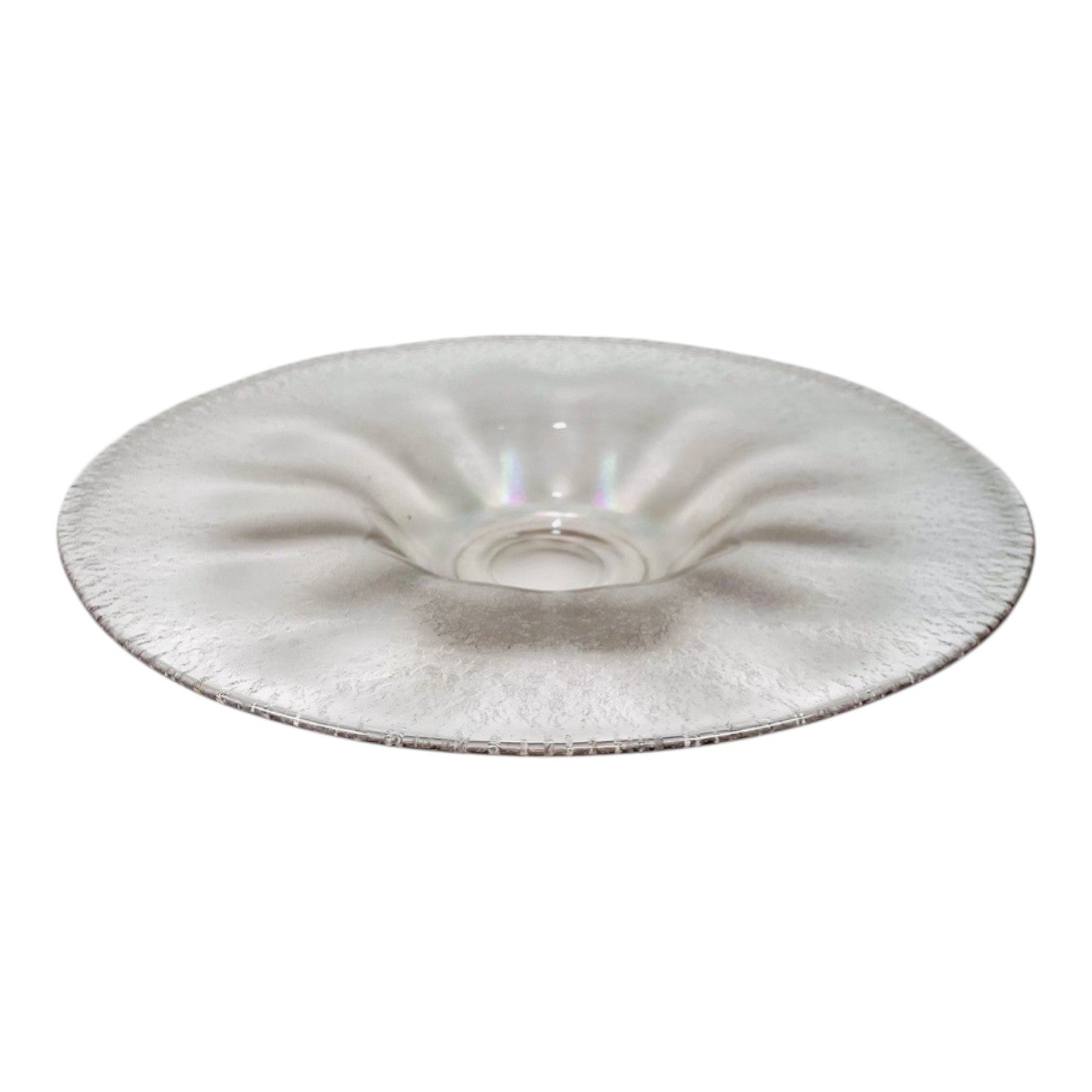 Kristallene Tincraquelé-Schale Ø 40,4 cm — W.J. Rozendaal, Kristalunie Maastricht
