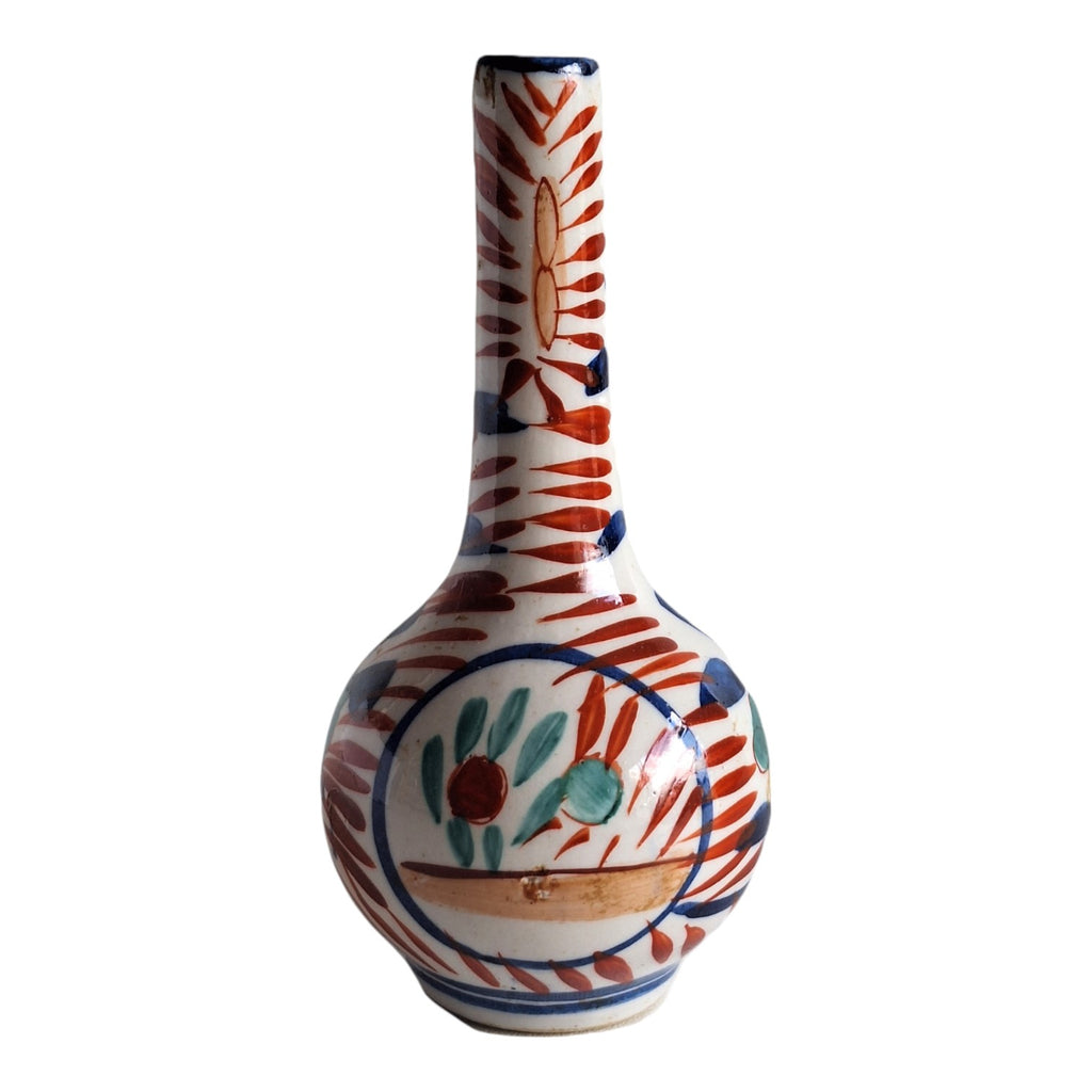Imari Pfeifenvase – Eulenähnliche Miniaturvase, Japanisches Porzellan, Meiji-Zeit