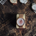 Dresselberg dameshorloge in rosé-goud met witte wijzerplaat, mandala-print en fijne milanese band, 39mm
