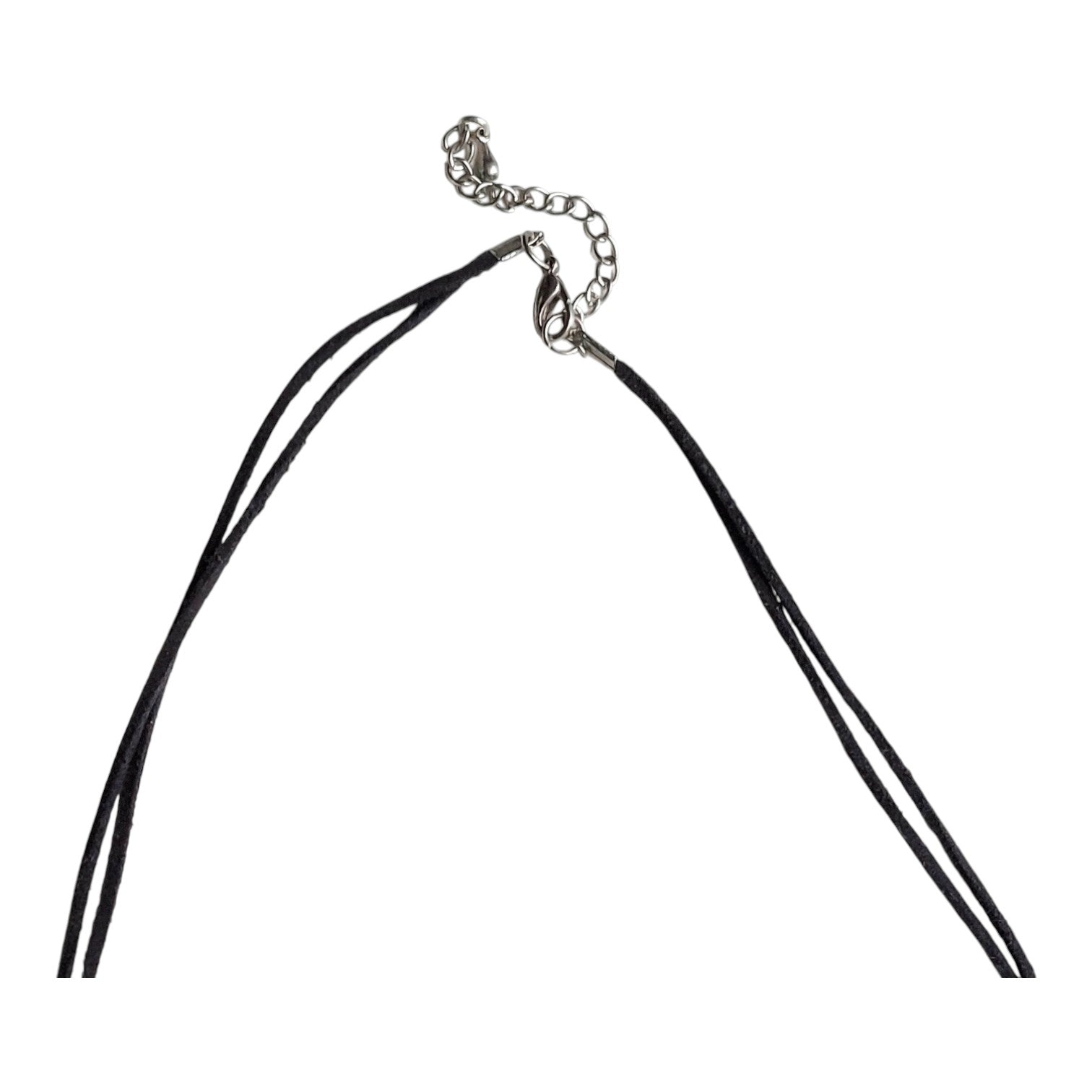 necklace with black and silver beads
