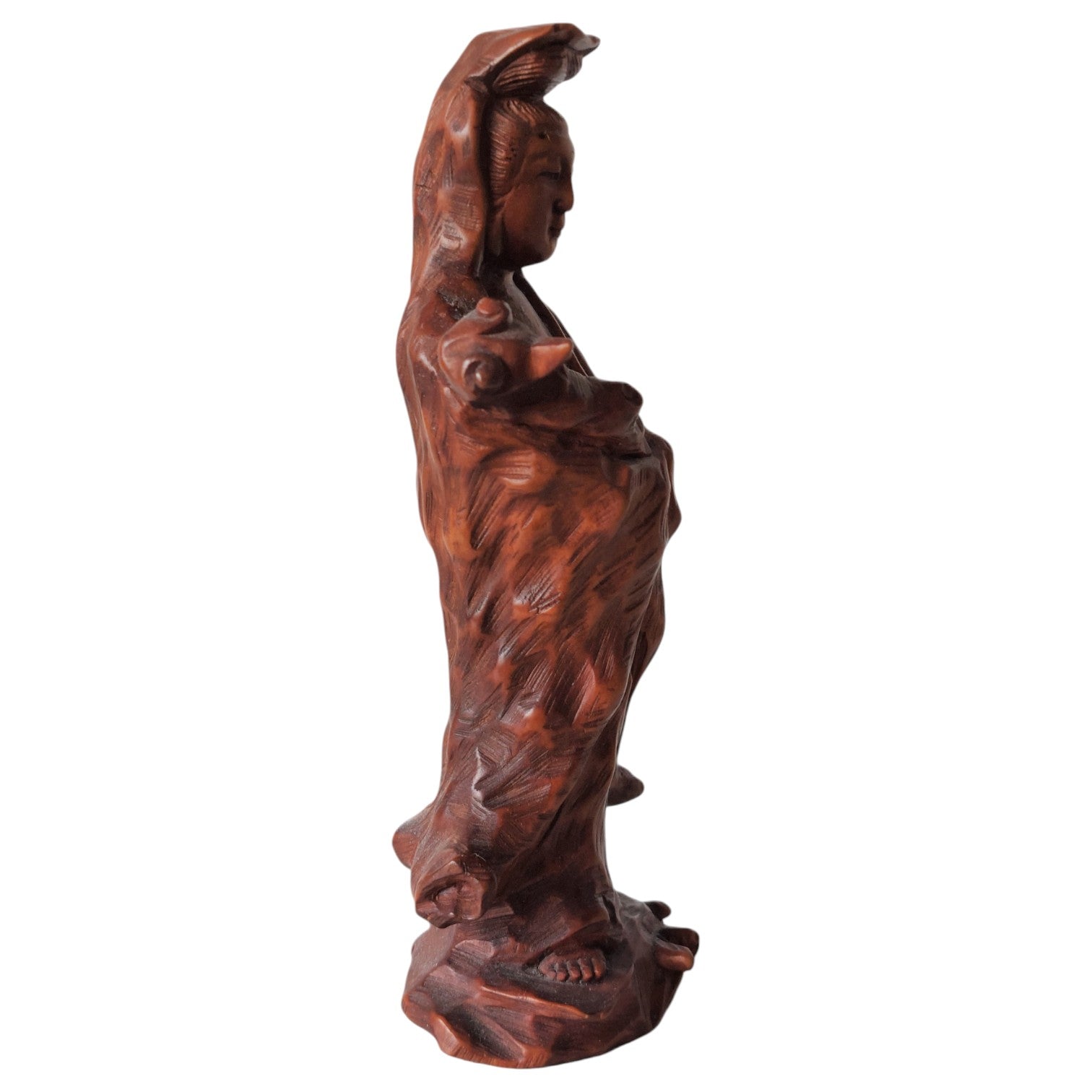 Holzstatuette Guanyin – Göttin der Gnade, China / Japan (Kannon)