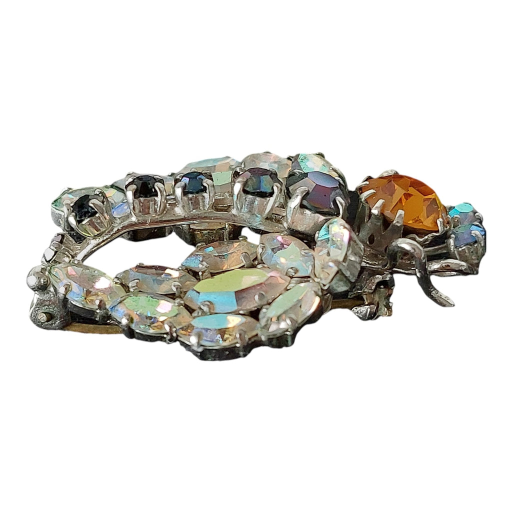 Insektenbrosche mit Strass – Funkelnder Modeschmuck aus den 80ern