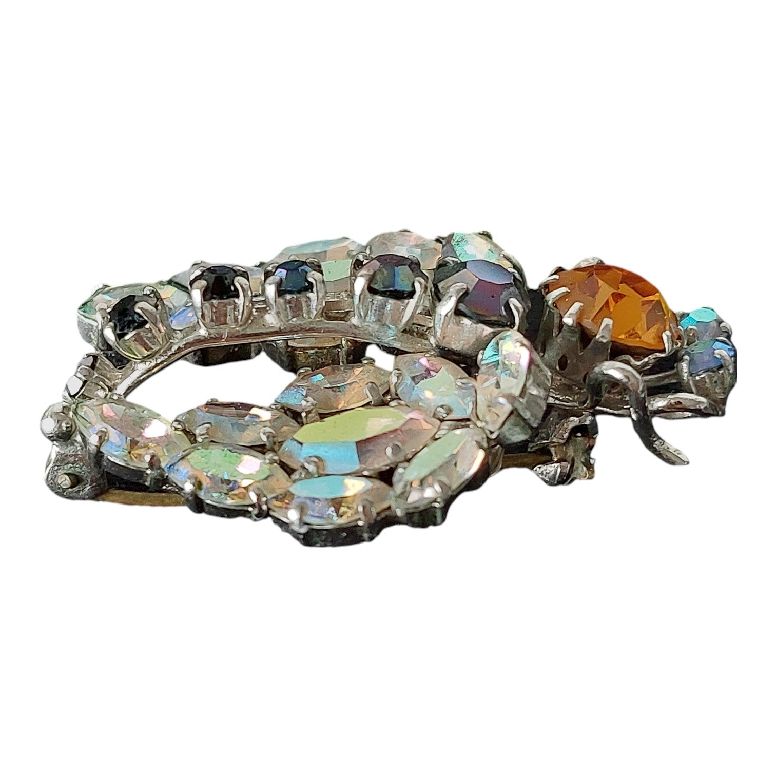 Insektenbrosche mit Strass – Funkelnder Modeschmuck aus den 80ern