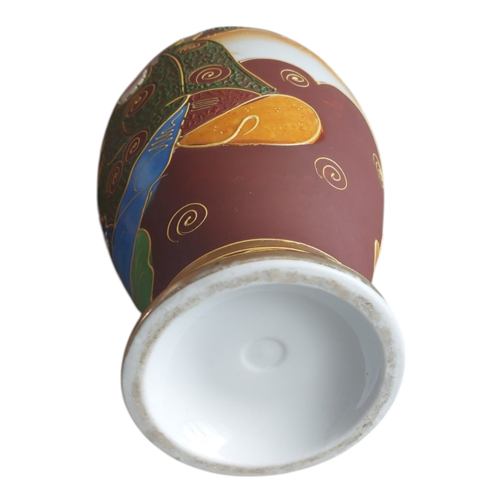 Set aus zwei japanischen Satsuma-Vasen – Handbemalt, Mitte 20. Jahrhundert