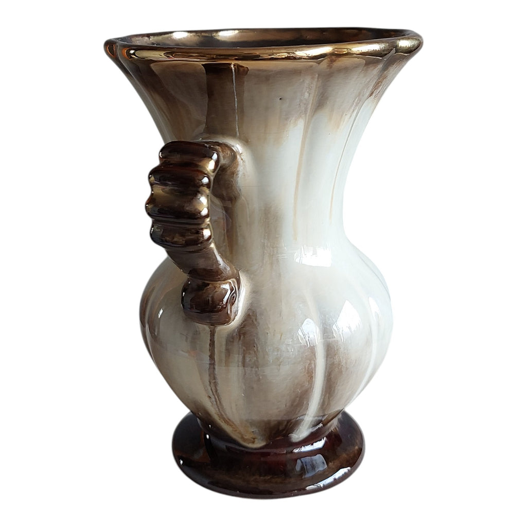West-Germany Keramik Vase mit Ohren 529/15 – Vintage 60er Jahre