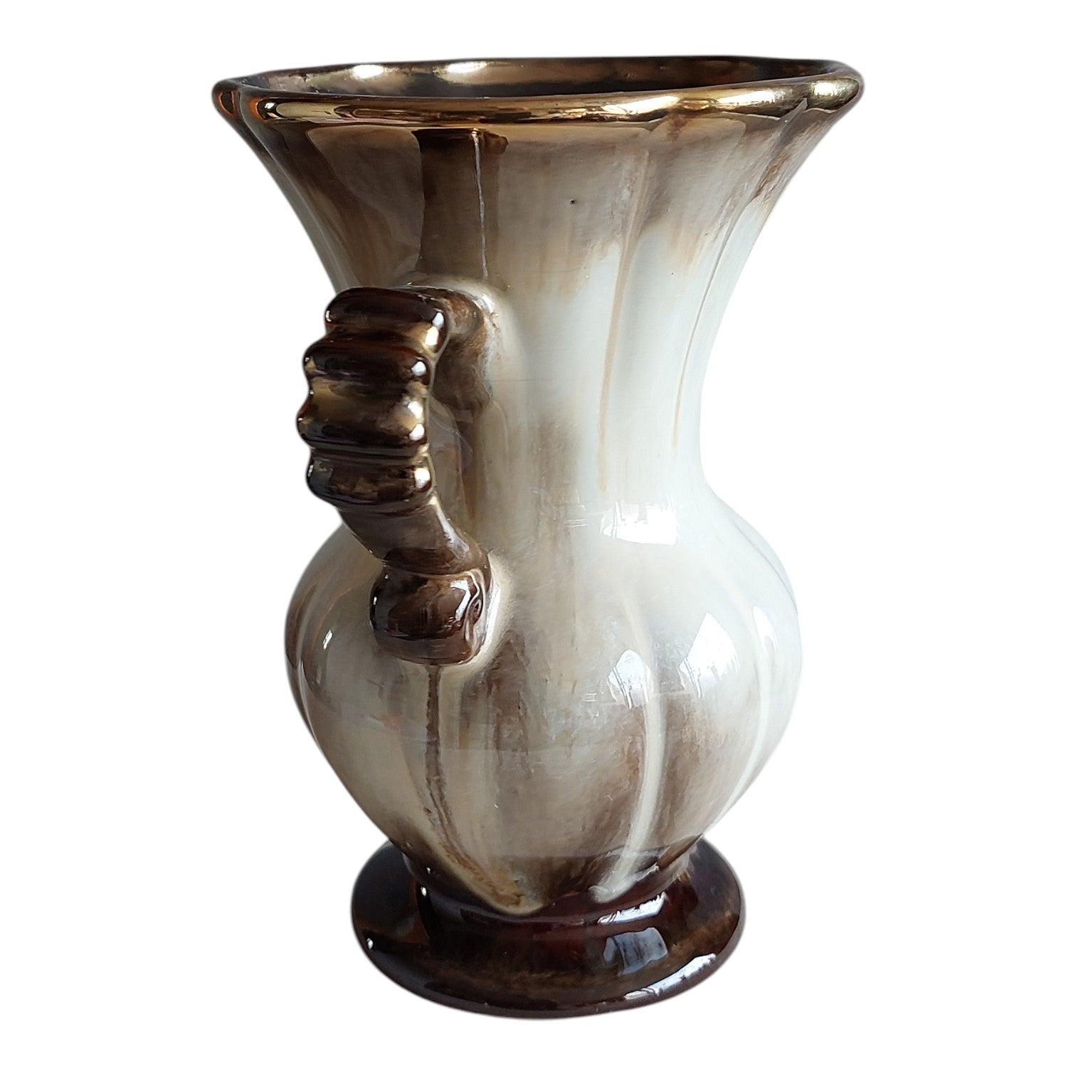 West-Germany Keramik Vase mit Ohren 529/15 – Vintage 60er Jahre