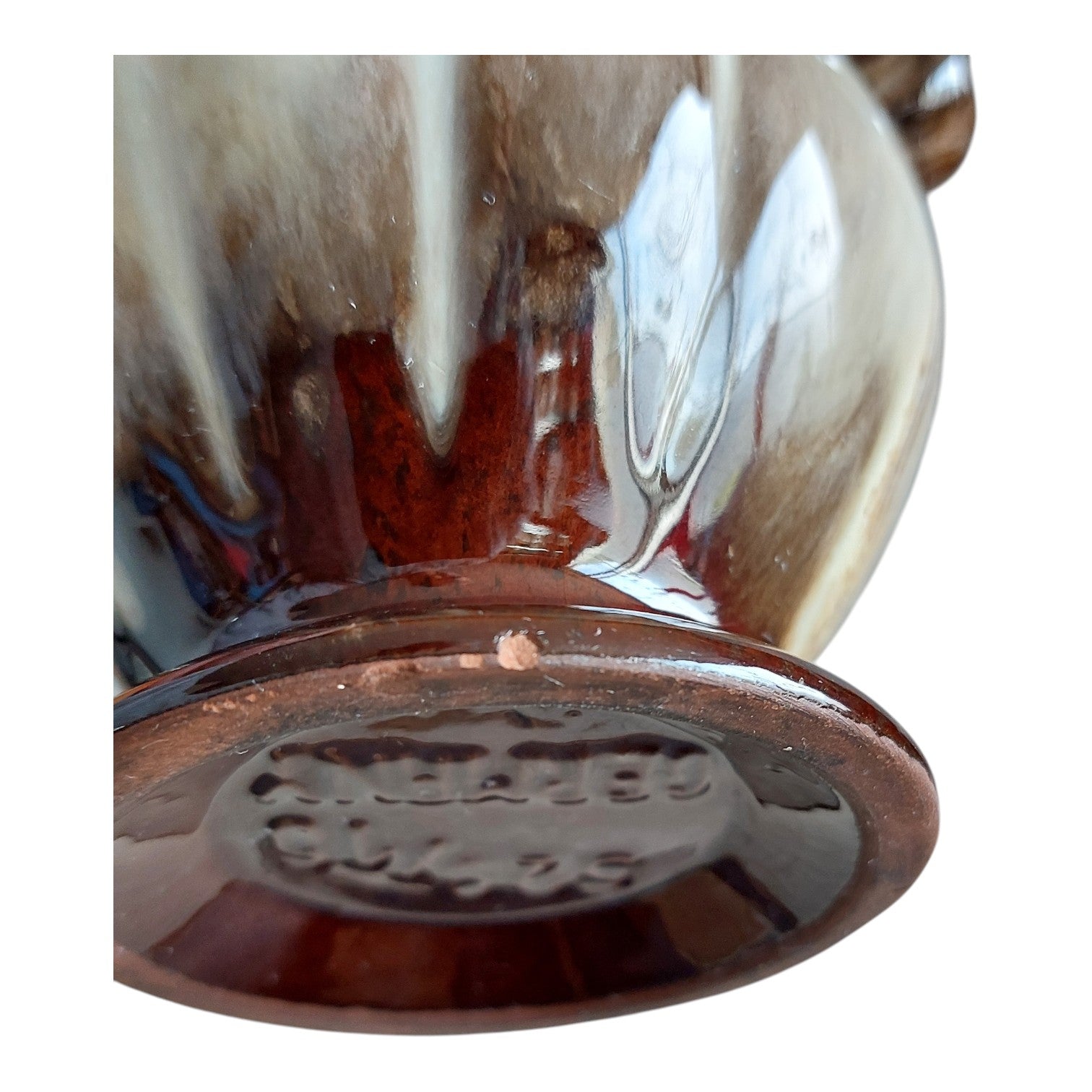 West-Germany Keramik Vase mit Ohren 529/15 – Vintage 60er Jahre