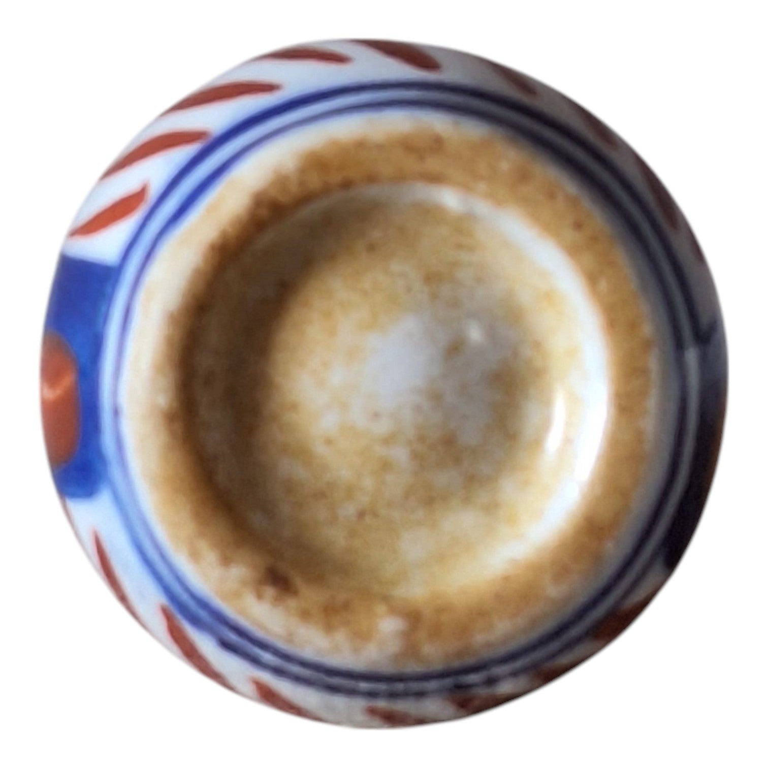 Imari Miniatur-Pfeifenvase – Eulenform, japanisches Porzellan, Meiji-Periode