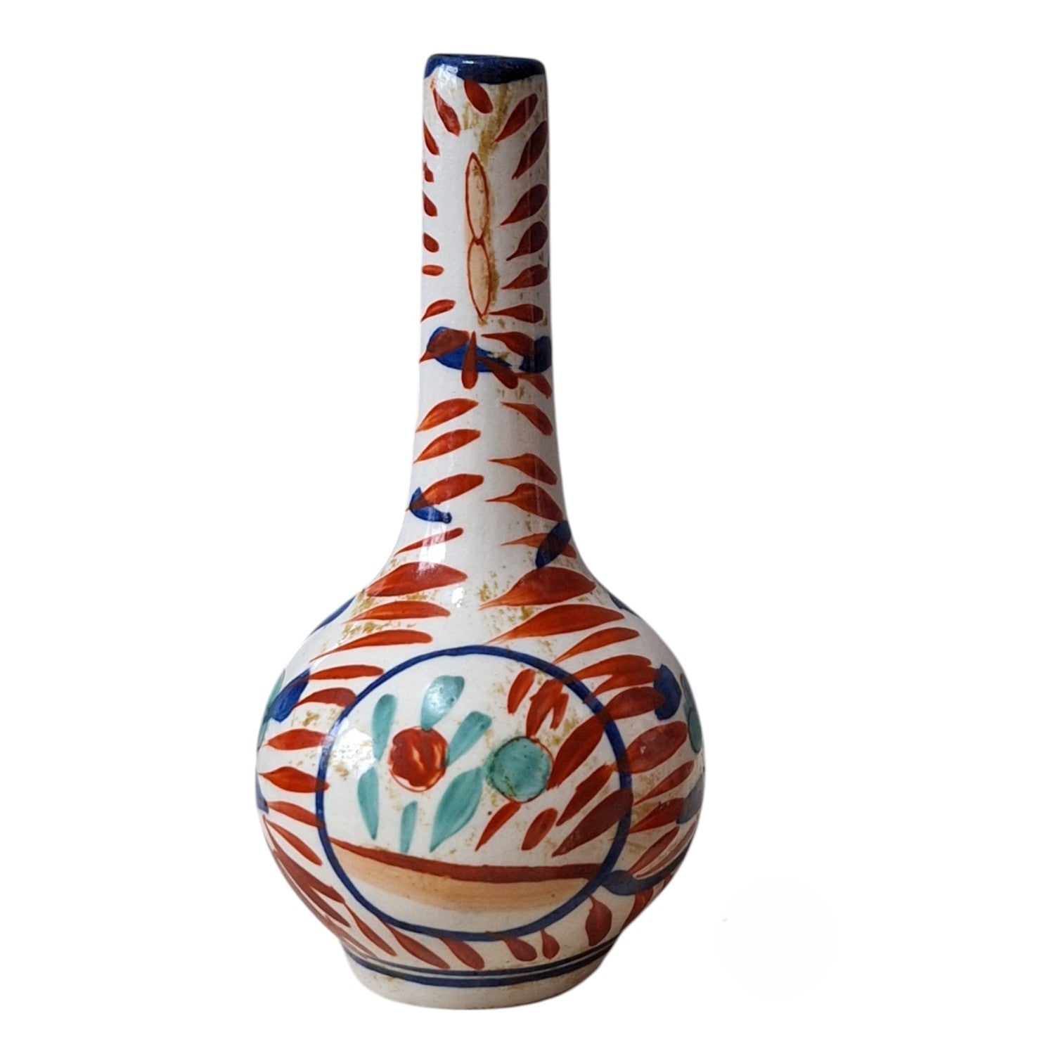 Imari Röhrenvase – Zwiebelförmige Miniaturvase, japanisches Porzellan, Meiji-Periode