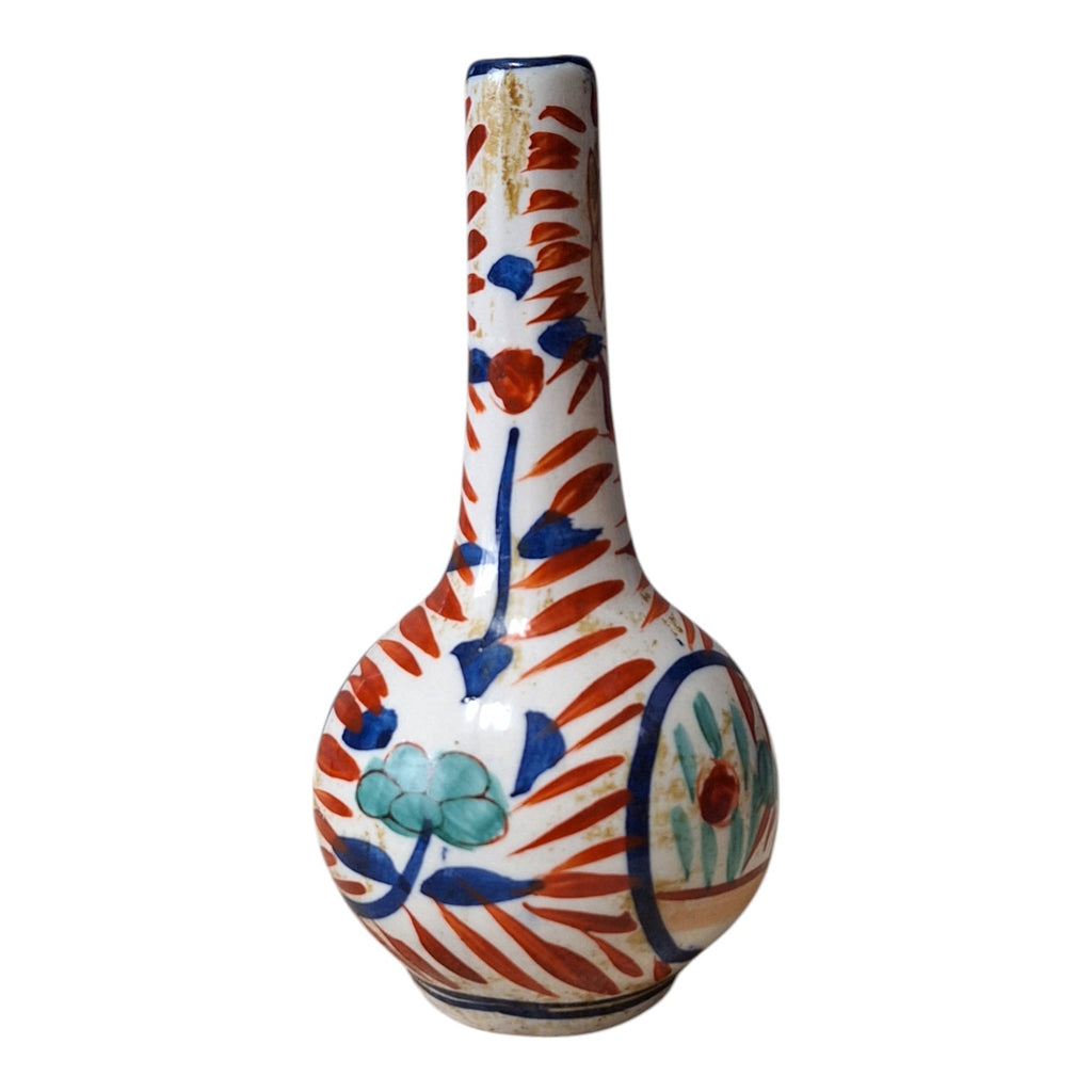Imari Röhrenvase – Zwiebelförmige Miniaturvase, japanisches Porzellan, Meiji-Periode