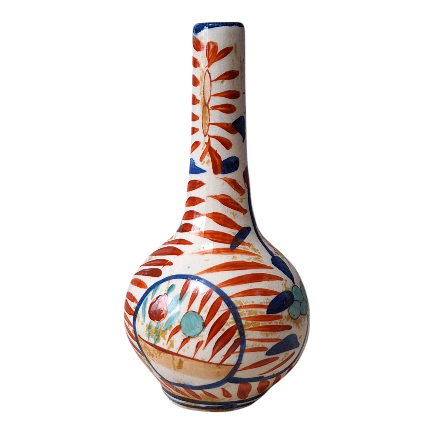 Imari Pfeifenvase – Eulenähnliche Miniaturvase, japanisches Porzellan, Meiji-Periode