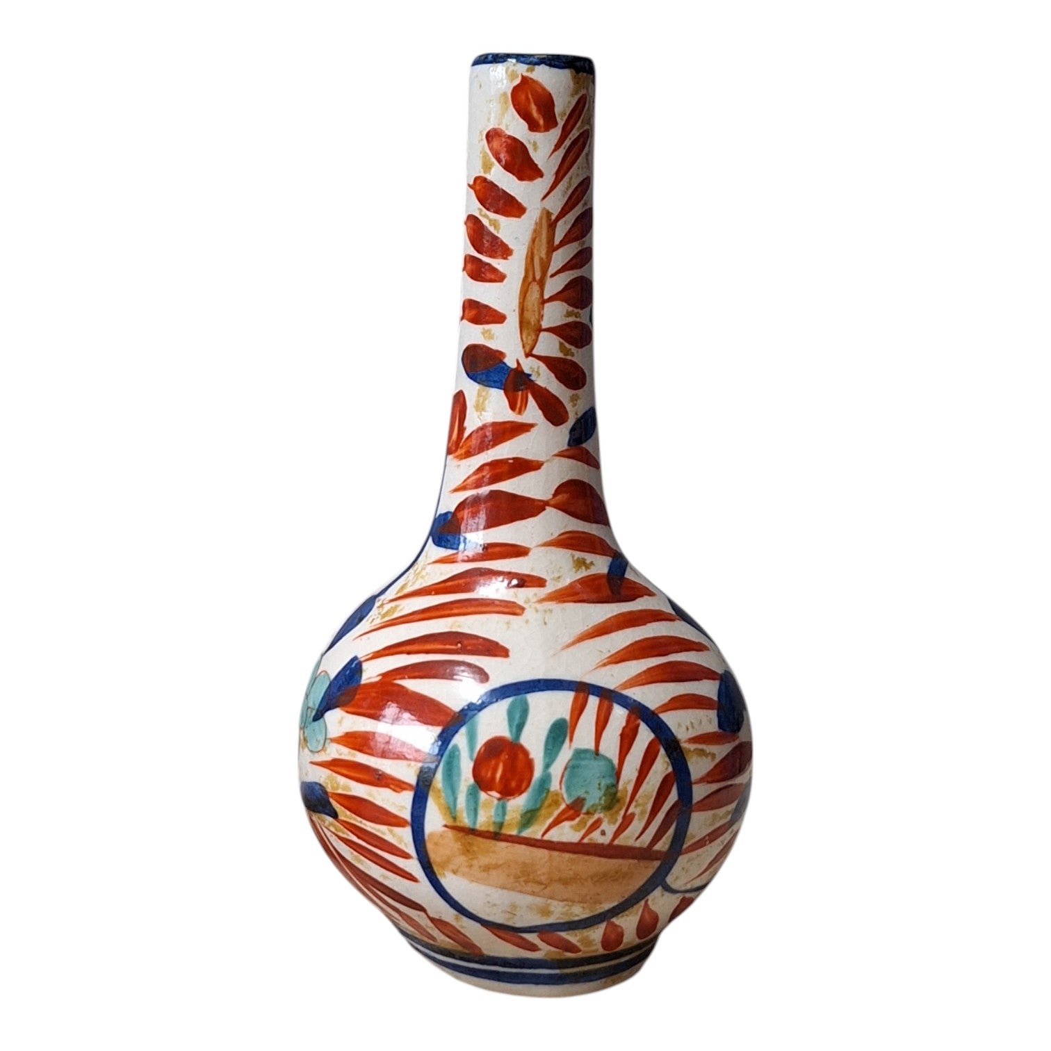 Imari Pfeifenvase – Eulenähnliche Miniaturvase, japanisches Porzellan, Meiji-Periode