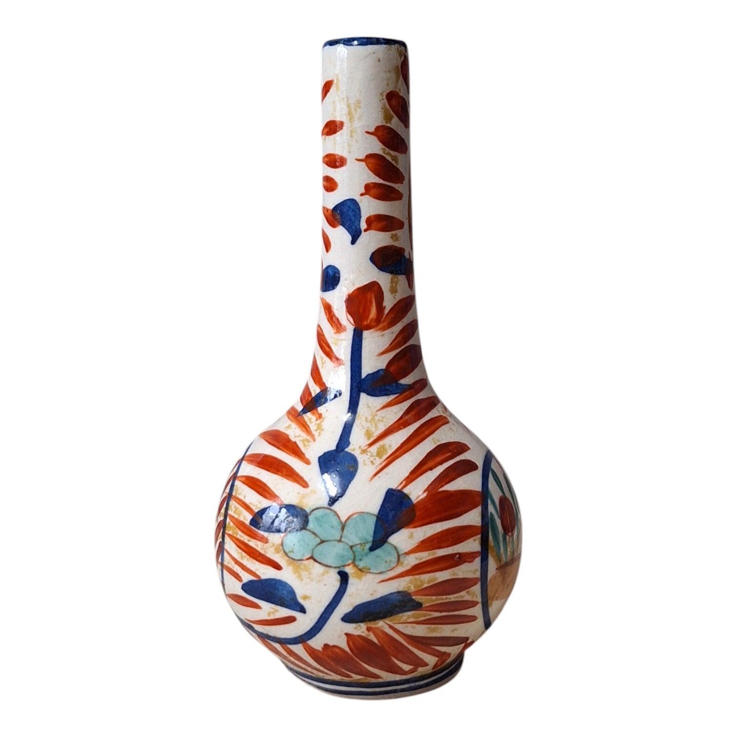 Imari Pfeifenvase – Eulenähnliche Miniaturvase, japanisches Porzellan, Meiji-Periode