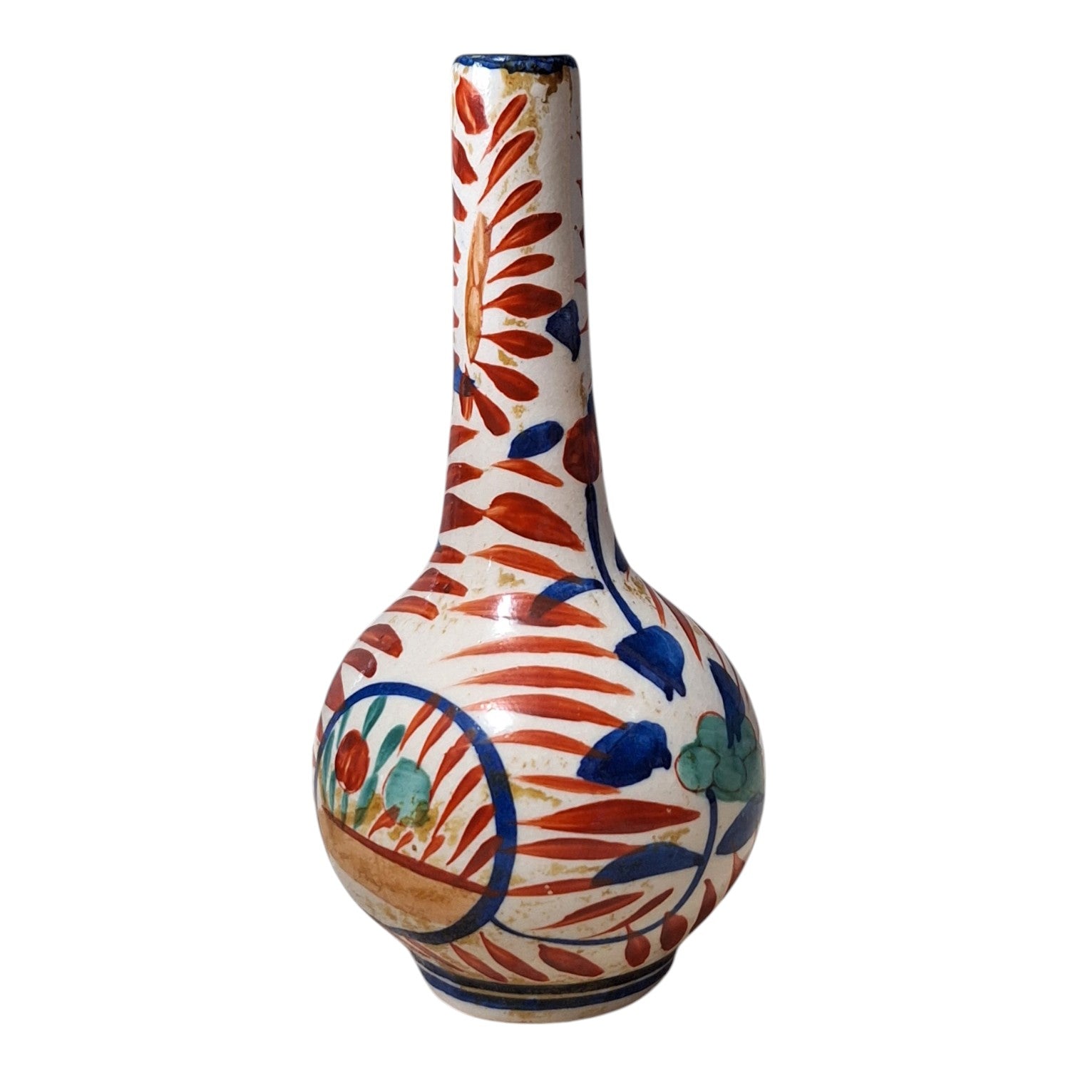 Imari Pfeifenvase – Eulenähnliche Miniaturvase, japanisches Porzellan, Meiji-Periode