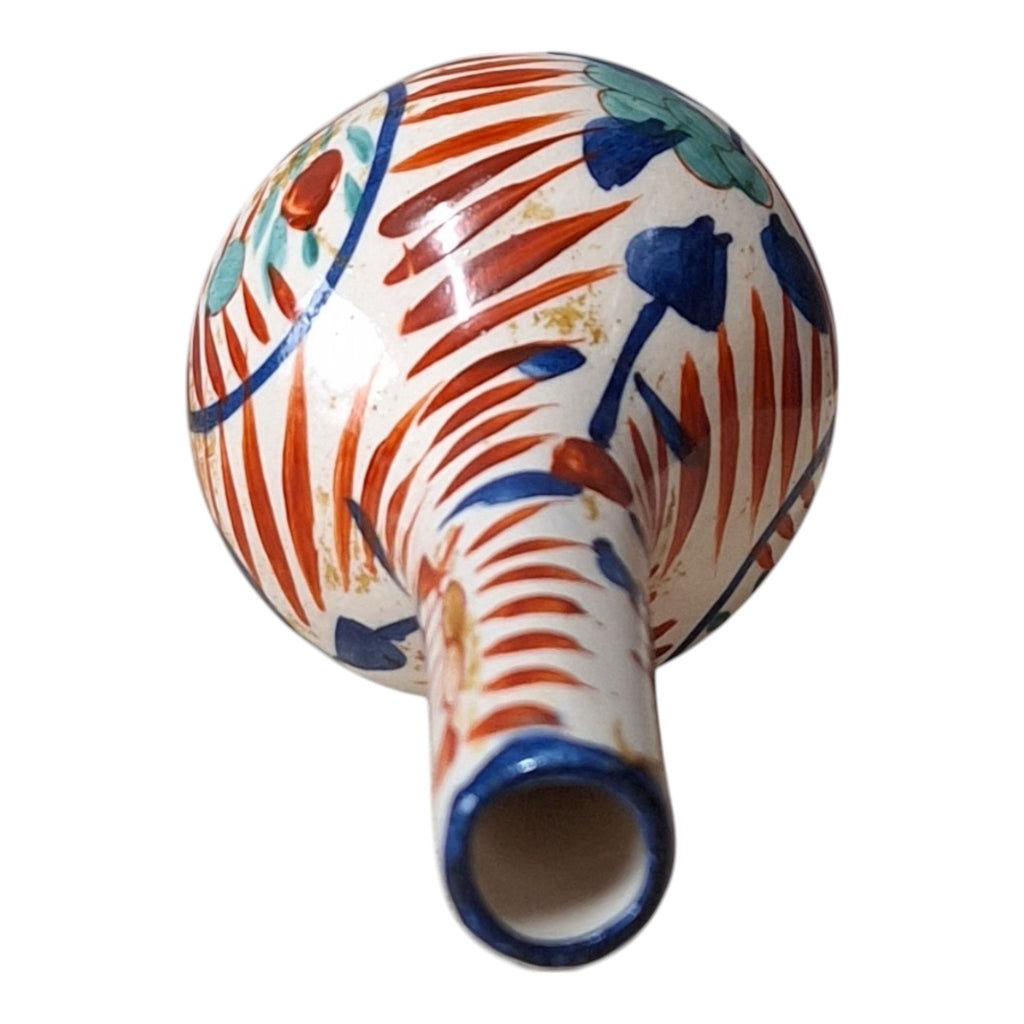 Imari Pfeifenvase – Eulenähnliche Miniaturvase, japanisches Porzellan, Meiji-Periode