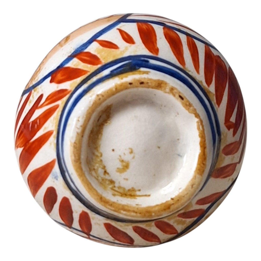 Imari Pfeifenvase – Eulenähnliche Miniaturvase, japanisches Porzellan, Meiji-Periode