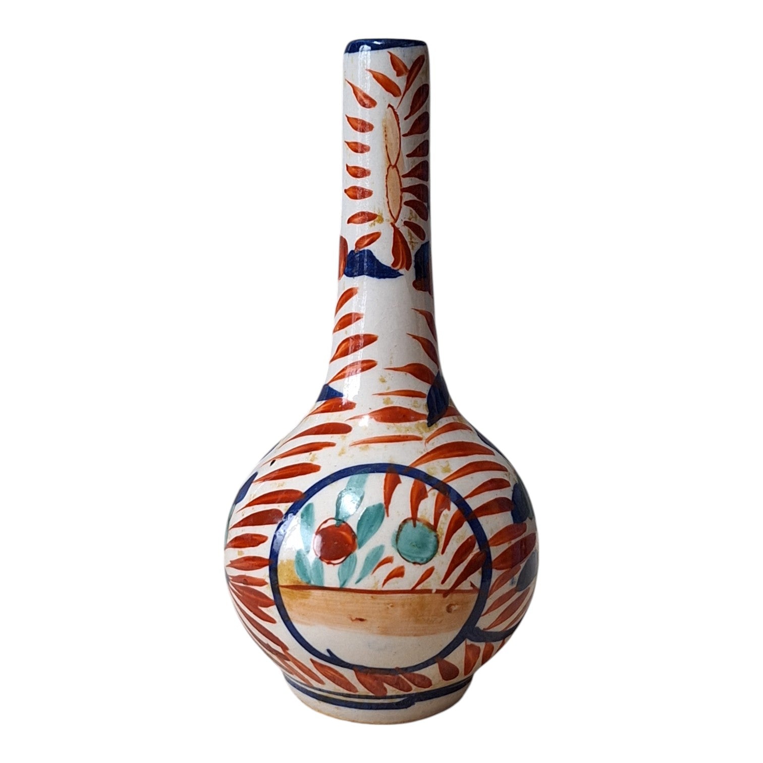 Imari Pfeifenvase – Eulenähnliche Miniaturvase, japanisches Porzellan, Meiji-Zeit