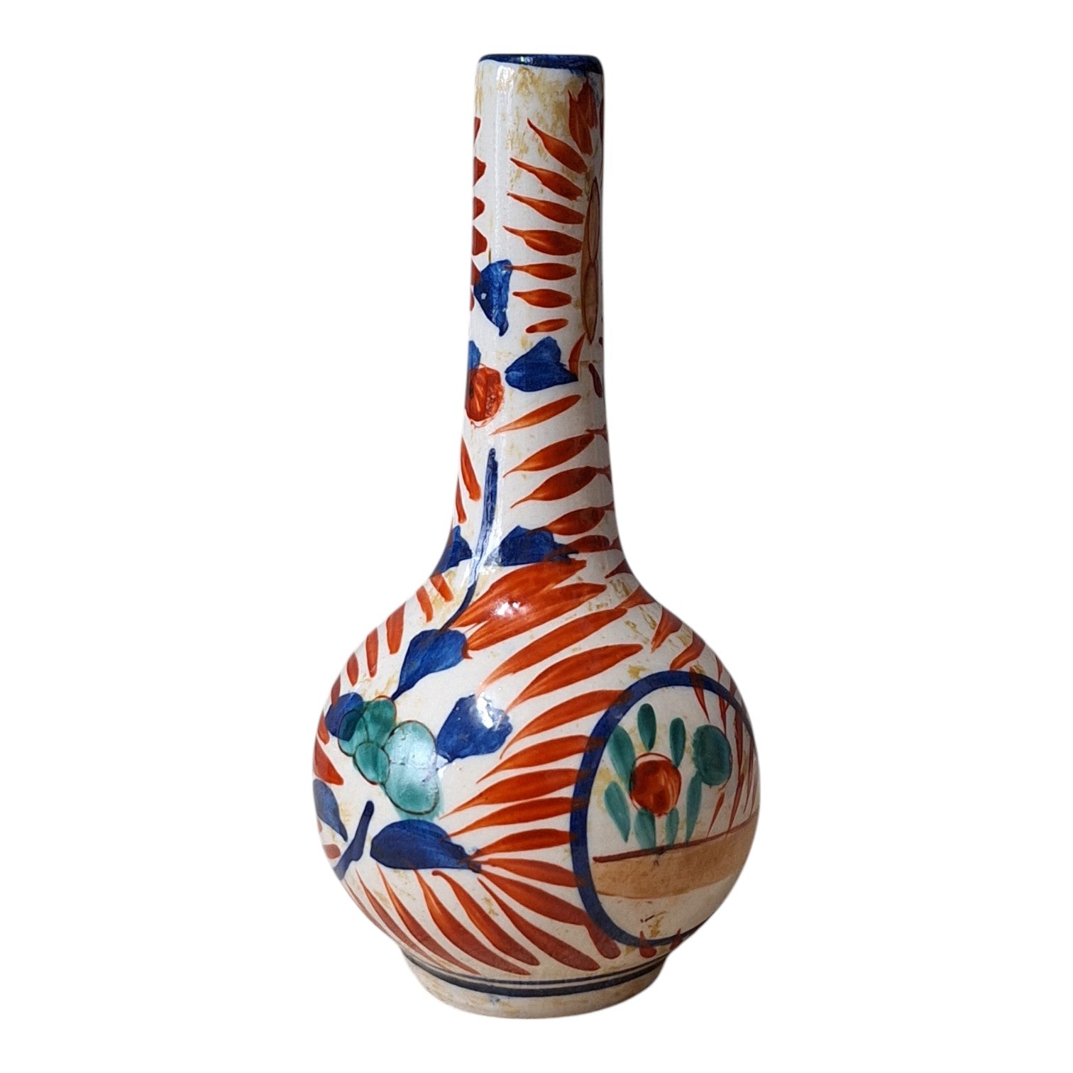 Imari Pfeifenvase – Eulenähnliche Miniaturvase, japanisches Porzellan, Meiji-Zeit