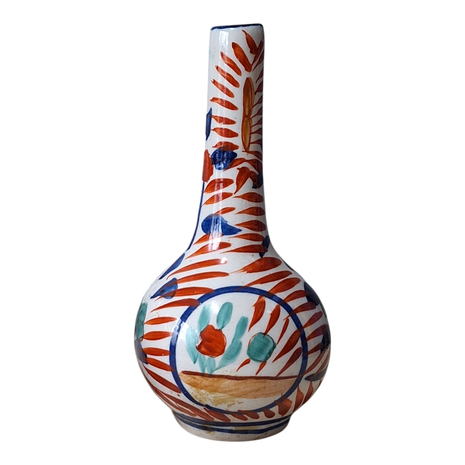 Imari Pfeifenvase – Eulenähnliche Miniaturvase, Japanisches Porzellan, Meiji-Zeit