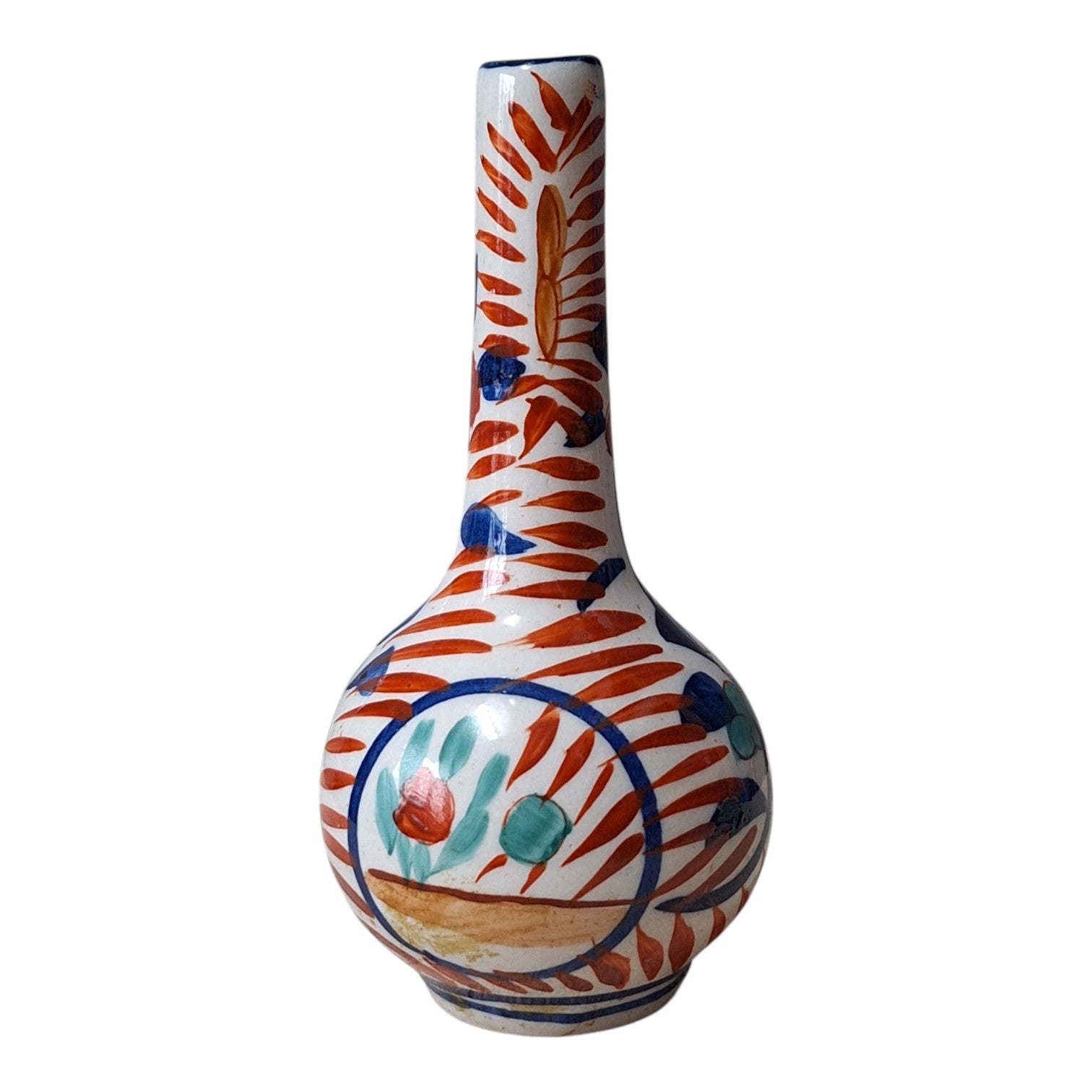 Imari Pfeifenvase – Eulenähnliche Miniaturvase, Japanisches Porzellan, Meiji-Zeit