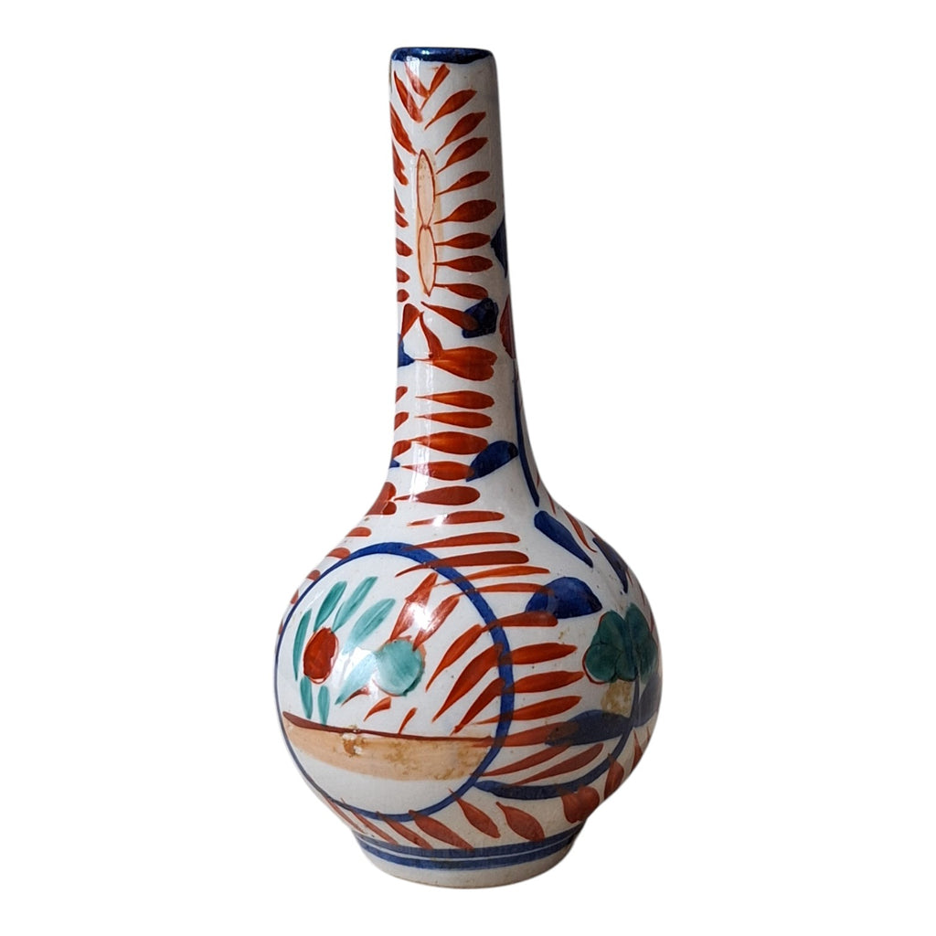 Imari Pfeifenvase – Eulenähnliche Miniaturvase, Japanisches Porzellan, Meiji-Zeit