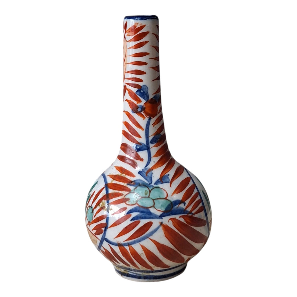 Imari Pfeifenvase – Zwiebelförmige Miniaturvase, Japanisches Porzellan, Meiji-Periode