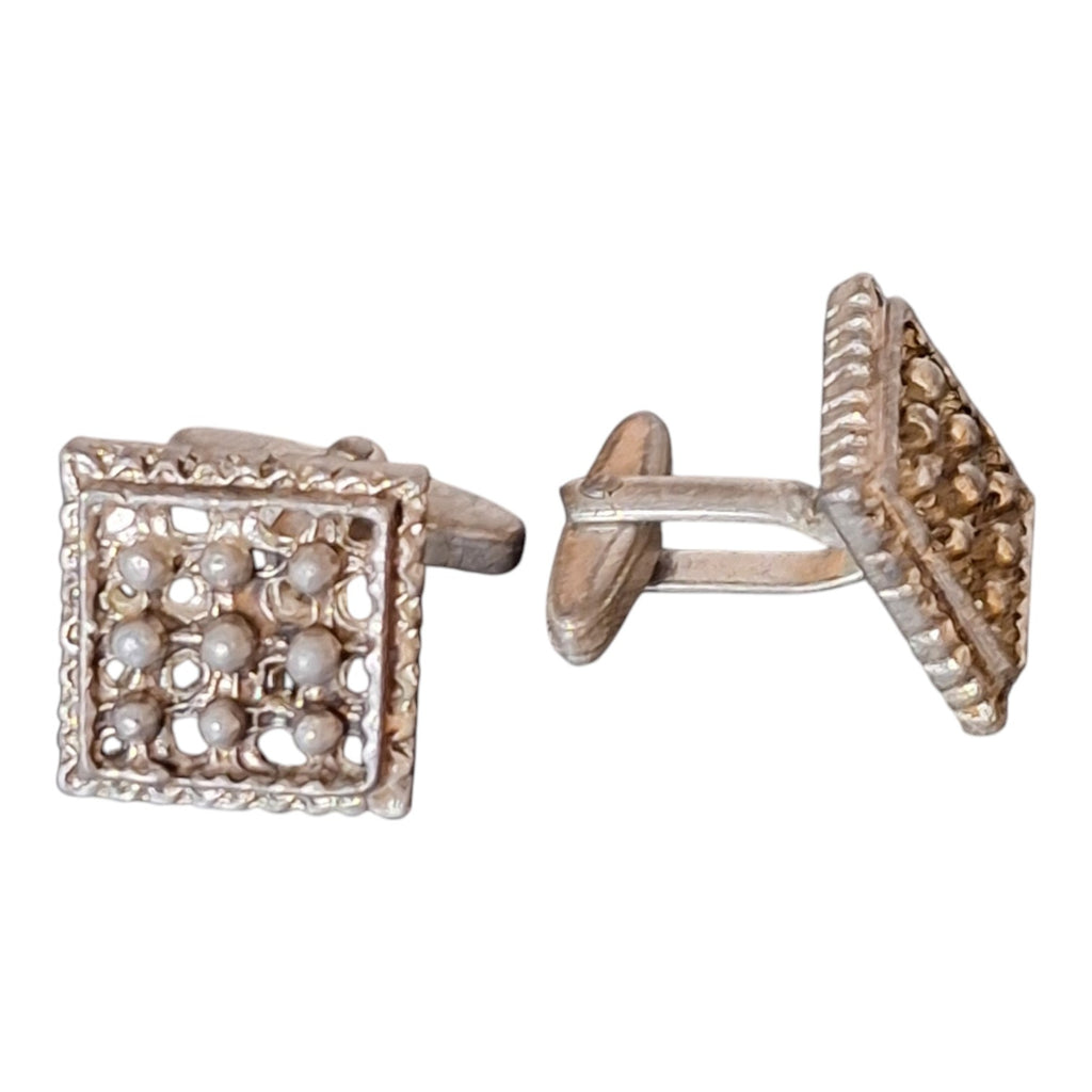 Gilt Leaf Clip-On Earrings with Pearl — Kordes & Lichtenfels, 1950s/60s