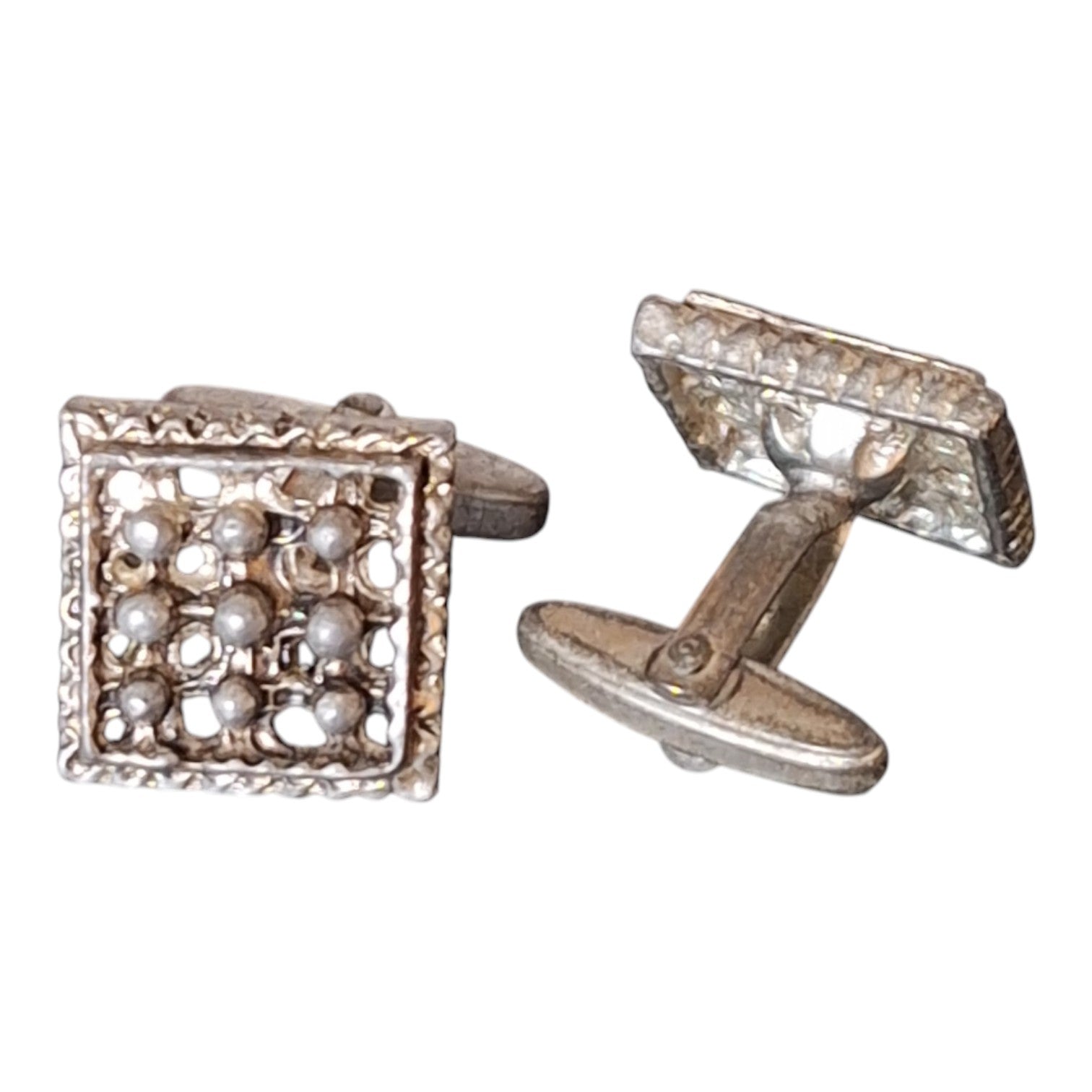 Gilt Leaf Clip-On Earrings with Pearl — Kordes & Lichtenfels, 1950s/60s