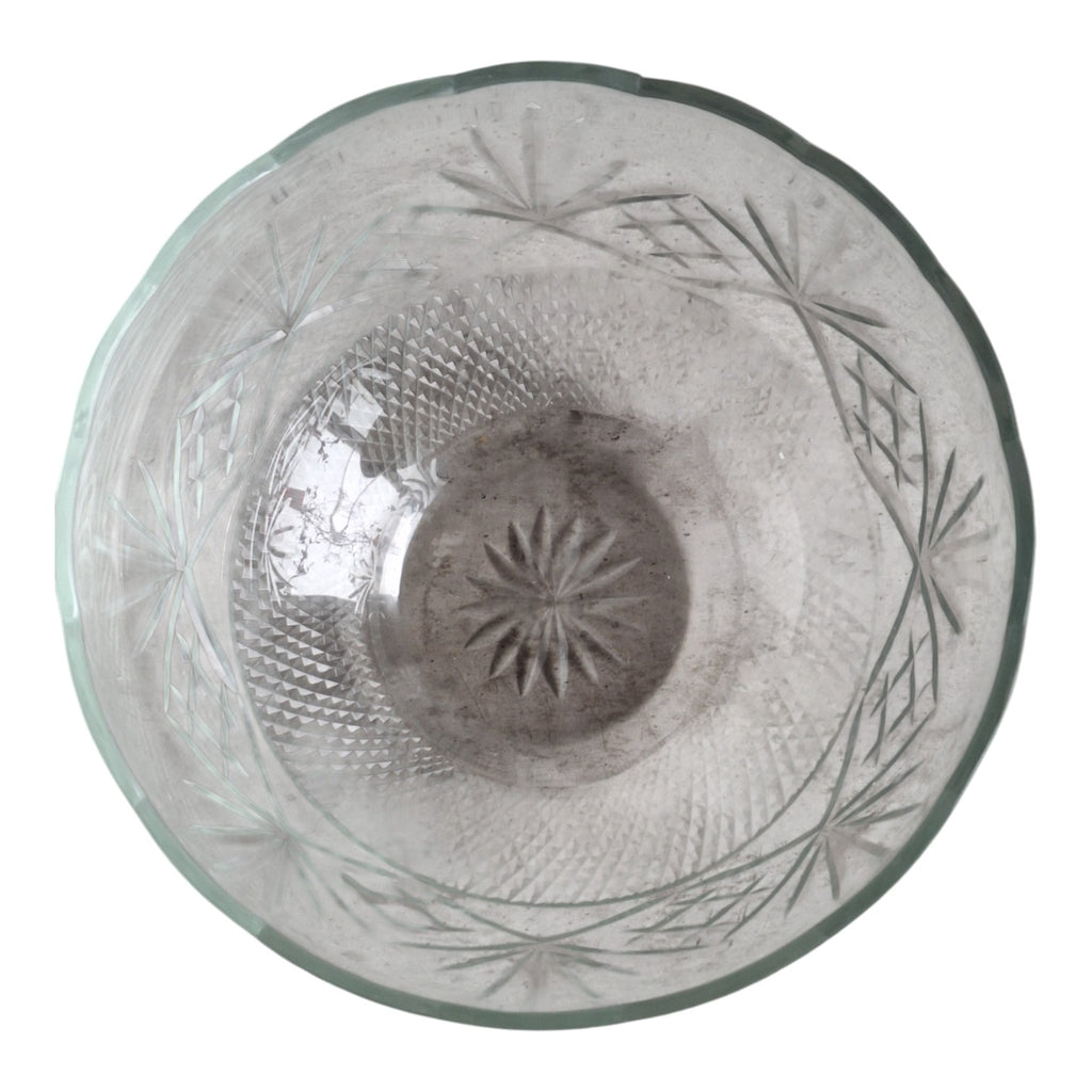 Lead Crystal Bowl Ø 22.5 cm | 1960s | Clear Cut Crystal