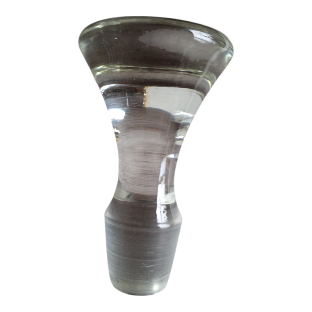 Kristallkaraffe mit Stopfen | Streifengravur | H. 37,5 cm