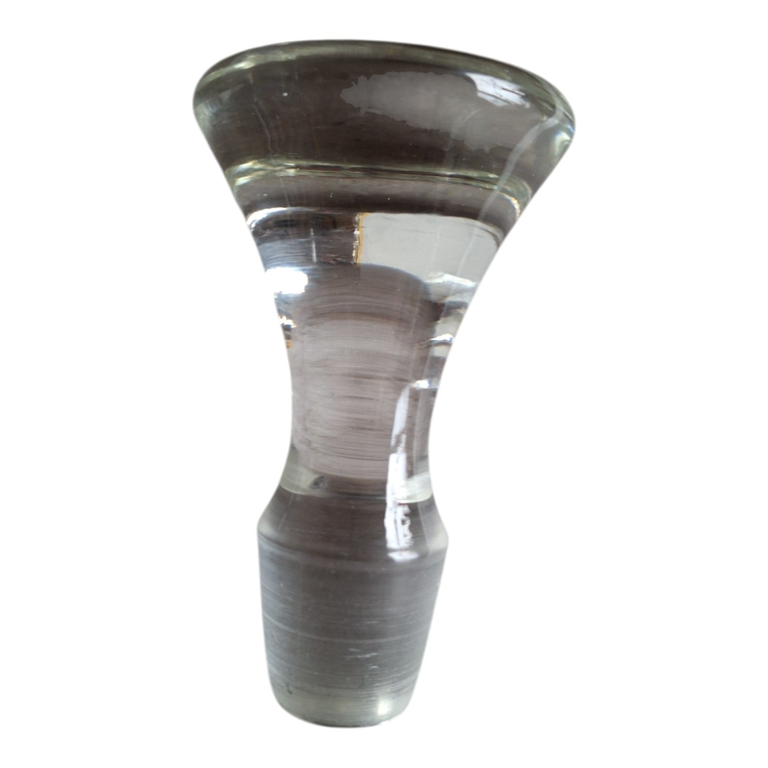 Kristallkaraffe mit Stopfen | Streifengravur | H. 37,5 cm
