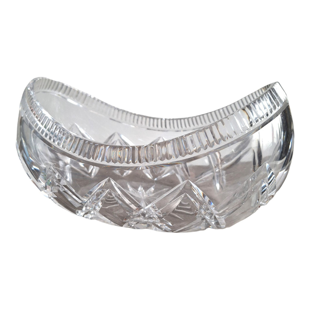 Lead Crystal Boat Bowl | Jardinière | L. 37 cm | 1960s