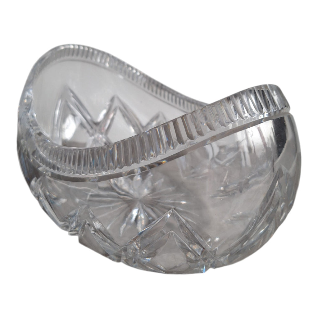 Lead Crystal Boat Bowl | Jardinière | L. 37 cm | 1960s