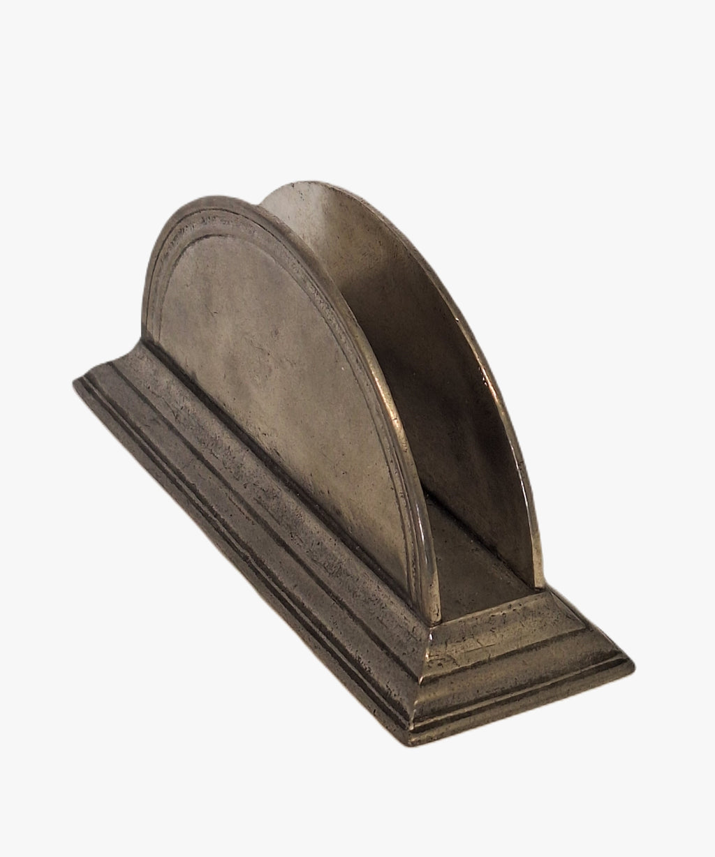Art Deco Zinn-Servietten- und Briefständer von Marinoni