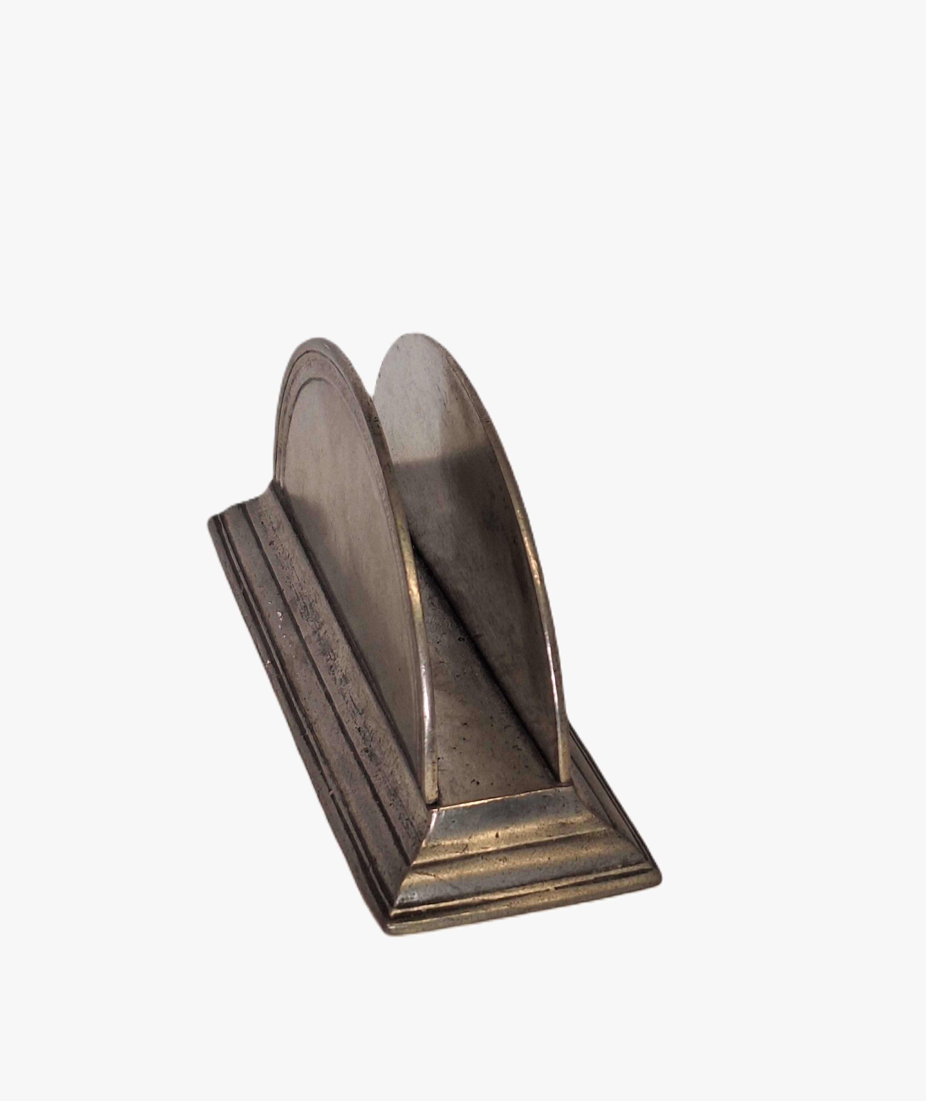 Art Deco Zinn-Servietten- und Briefständer von Marinoni