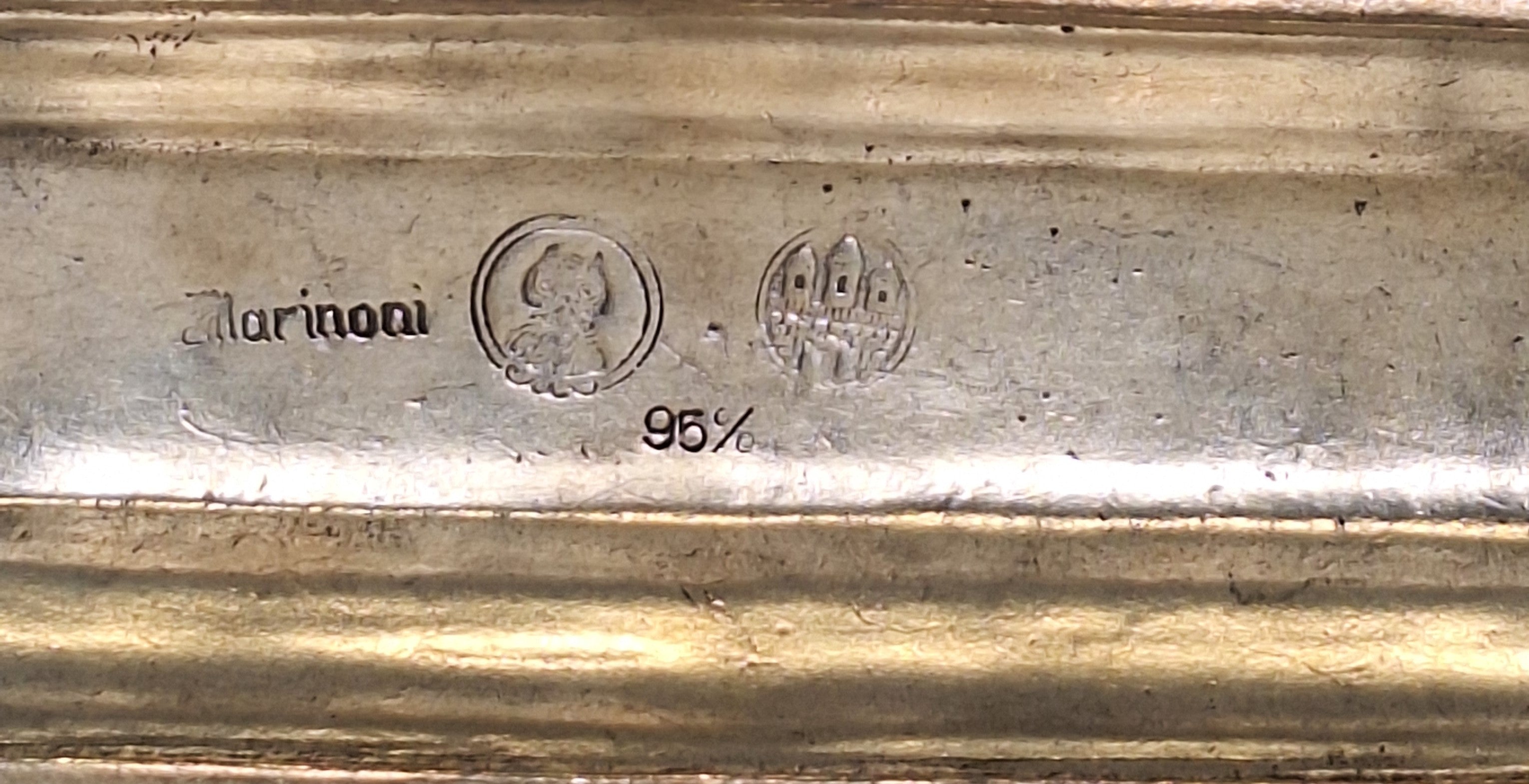 Art Deco Zinn-Servietten- und Briefständer von Marinoni